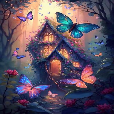Jigsaw Puzzles,35 Pieces Butterfly Flower Jigsaw Puzzles Full of Mysterious Atmosphere,Suitable for Improving Hands-On Ability Wall Decor Jigsaw Puzzles,Living Room Decor