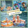 4 Pack Inflatable Pool Floats, 36" & 24" Pool Tubes for All Ages, Unique Dino, Mermaid, Pirate Inner Tube Floaties for Swimming, Swim Ring and Pool Party Toys for Kids 3-5 4-8 8-12, Teens, Adults view 2