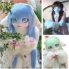 Rolamumu Anime Style Hood, Furry Animal MaskWearable Hood Party Disguise, Lolita Cosplay Costume Headgear With Cat Paw Gloves (Color : 8) view 3