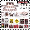 LXlucktim Fast One Birthday Decorations, 125 Pcs Race Car First 1st Birthday Party Supplies for Boys Baby - Banner, Cake Toppers, Balloons, Tablecloth, Centerpieces, Crown, Poster, Baby Boxes view 3