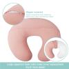 Owlowla Muslin Nursing Pillow Cover,2Pack Soft Cotton Nursing Cover Set Fits Breastfeeding Pillow for Baby Boy Girl(Cream&Blush) view 3