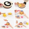PairPear Wooden Waffle Maker Toy Food Playset, Kids Pretend Play Food Kitchen Accessories, Wooden Cooking Toy Baking Playset, Toddler Play Breakfast Brunch Tea Sets Cutting Food Gift for Girls Boys 3+ view 3