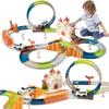 TUMAMA Race Track 202 Pcs Magic Castle Race Car Toys for Boys Girls 3 4 5 6 7 Year, 360 Rotating Flexible Train Track with Cars, Adventure Racetrack Educational Toy Set Kids Gift view 1