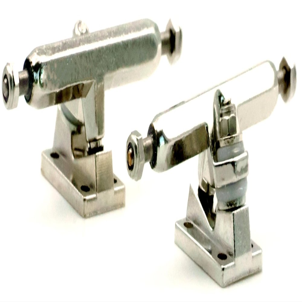 RACOFSB A2 Pro Fingerboard Trucks 36mm 34mm 32mm for Professional Finger Skateboard (34mm Chrome)