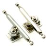 RACOFSB A2 Pro Fingerboard Trucks 36mm 34mm 32mm for Professional Finger Skateboard (34mm Chrome) view 3