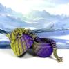 3D Printed Crystal Dragon with Dragon Egg, Articulated Crystal Dragon 4 Options Dual Color Matte Finish, Fidget Toy Dragon Fidget ADHD Autism Sensory Toy Executive Desk Toy D001-S1 (Yellow Purple) view 2