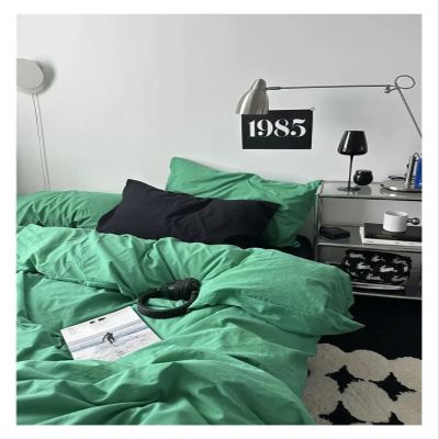 ADovz Solid Color Green Duvet Cover Simple Style Skin Friendly Duvet Cover Quality Home Textiles Bedding Duvet,Bed Sheets
