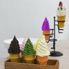 LONG XIN SERIES 2 Pcs Simulated Ice Cream Artificial Lifelike Ice Cream Fake Ice Cream Food Model for Home Kitchen Cabinet Desk Shops Party Decor Sample Display Photography Props(White) view 4