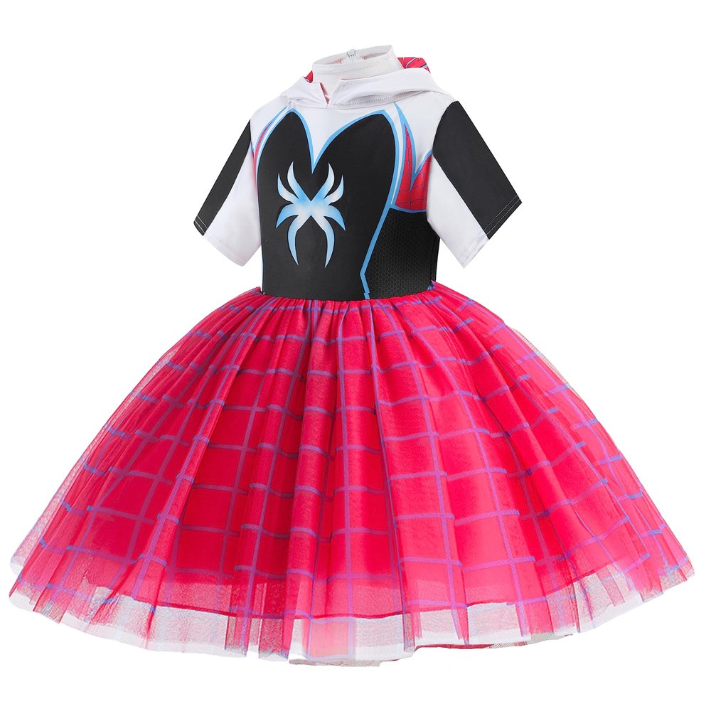 Abbotcy Girl Princess Costume, Princess Dress and Mask, Toddler Princess Dress up Birthday Party Christmas (Red, M)