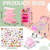Rotatingpals 158 Pcs Mini Shopping Cart Basket Miniature Food Drink Bottle Mini Supermarket Trolleys Tiny House Party Accessories view 2