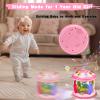 Avesa Baby Toys 6-12 Months Girl Gifts: Babies Ocean Rotating Light Up Musical Toys for Toddlers 1 2 Year Old Crawling Learning Infant Toy 6 7 8 9 10 11 12 Months Old Baby Girl Gift (Pink) view 4