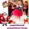 Abbotcy Girl Princess Costume, Princess Dress and Mask, Toddler Princess Dress up Birthday Party Christmas (Red, L) view 2