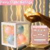 Ledido 2026 Graduation Balloon Boxes Decorations, 4 Pieces White Clear Grad Balloon Boxes with Letters & Fairy Lights, Class of 2026 Graduation Party Supplies for College, Prom, Birthday, Baby Shower view 2