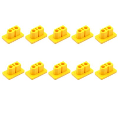 10pcs XT60 XT60H Male/Female Plug Dust Cap PVC Protective Cover Anti-Dirt Cap Protector Shell Yellow/Black for RC Aircraft Drone (10pcs Yellow Male)