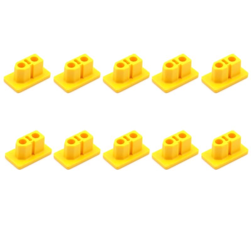 10pcs XT60 XT60H Male/Female Plug Dust Cap PVC Protective Cover Anti-Dirt Cap Protector Shell Yellow/Black for RC Aircraft Drone (10pcs Yellow Male)