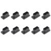 10pcs XT60 XT60H Male/Female Plug Dust Cap PVC Protective Cover Anti-Dirt Cap Protector Shell Yellow/Black for RC Aircraft Drone (10pcs Black Female) view 1