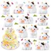 12 Pcs Mini Cows, Mini Resin Cows Figurines, Tiny Mini Animals Miniature Figurines, Cute Cow Cupcake Toppers Fairy Garden Miniature Landscape Ornaments for Home Dcor, Cake Decoration, DIY Crafts view 1