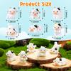 12 Pcs Mini Cows, Mini Resin Cows Figurines, Tiny Mini Animals Miniature Figurines, Cute Cow Cupcake Toppers Fairy Garden Miniature Landscape Ornaments for Home Dcor, Cake Decoration, DIY Crafts view 2