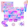 24 Pack Unicorn Slime Party Favors for Kids Slime Cup Bulk DIY Stress Relief Putty Toy Stretchy Non-Sticky Christmas Easter Birthday Goodie Bag Stuffer Classroom Reward for Girls Boys view 1