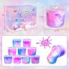 24 Pack Unicorn Slime Party Favors for Kids Slime Cup Bulk DIY Stress Relief Putty Toy Stretchy Non-Sticky Christmas Easter Birthday Goodie Bag Stuffer Classroom Reward for Girls Boys view 2