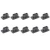 10pcs XT60 XT60H Male/Female Plug Dust Cap PVC Protective Cover Anti-Dirt Cap Protector Shell Yellow/Black for RC Aircraft Drone (10pcs Black Male) view 1