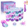 24 Pack Mermaid Slime Party Favors for Kids Slime Cup Bulk DIY Stress Relief Putty Toy Christmas Easter Birthday Goodie Bag Stuffer Classroom Reward for Girls Boys Stretchy Non-Sticky view 1