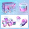 24 Pack Mermaid Slime Party Favors for Kids Slime Cup Bulk DIY Stress Relief Putty Toy Christmas Easter Birthday Goodie Bag Stuffer Classroom Reward for Girls Boys Stretchy Non-Sticky view 2
