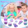 24 Pack Mermaid Slime Party Favors for Kids Slime Cup Bulk DIY Stress Relief Putty Toy Christmas Easter Birthday Goodie Bag Stuffer Classroom Reward for Girls Boys Stretchy Non-Sticky view 3