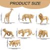 7PCS Gold Safari Animals Figures Toy Wild Animal Plastic Figurines Gift for Kids view 2