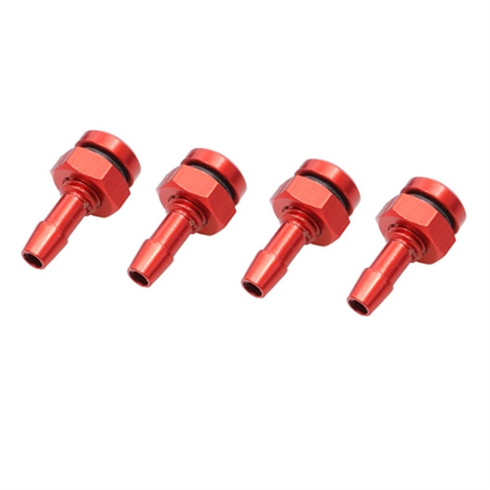 DingMotuo 4PCS Water Nipples 20/32mm M6 Thread RC Boat Fuel Nozzles Water Drain Outlet Aluminum Alloy Nozzle Connector for 3X5/4X7mm Tubes (Size : Red 20mm)