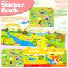 Benresive Reusable Sticker Books for Kids, Sticker Books for Toddlers, Toddler Travel Toys Activities Crafts Ages 3 and Up Birthday Gifts - Dinosaur view 2