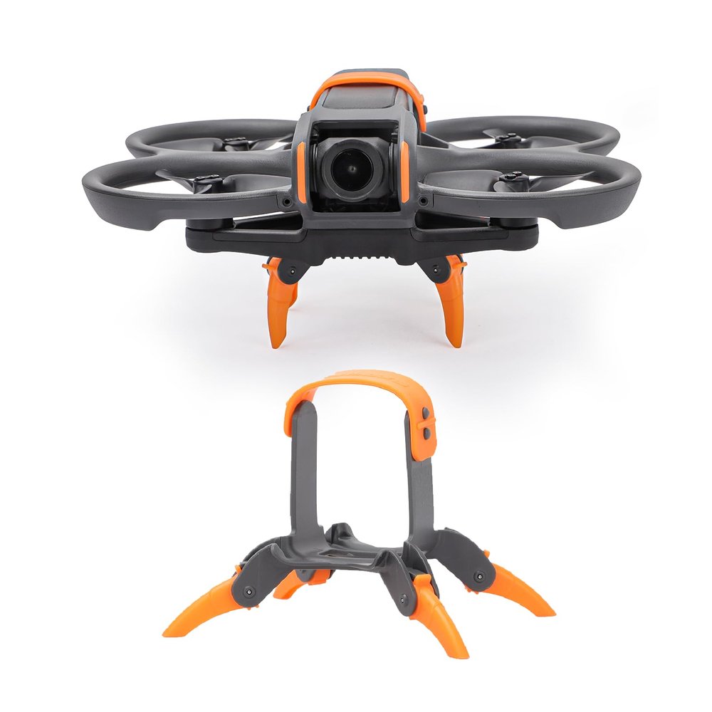 Avata 2 Foldable Quick Release Extension Leg - Heightened Landing Gear Protection Bracket (Orange Gray)