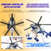 ANJARU Helicopter Toy with Lights and Sound,Simulative Rescue Helicopter Vehicles Toys for Kids Aged 3 and Up,Pull-Back Propeller Army Toys Toddler Kids Boys Gifts (Police Helicopter) view 2