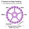 3 Pack Ring Teether Baby Infant Toys, Silicone Teething Ring Toys for Babies 0-6 Months, Seposeve Baby Teethers 6-12 Months 12-24 Months, Easy to Grasp Toy, Teething Relief, Light Purple Green Blue view 2