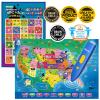 Bilingual Interactive for Kids Talking USA Map Alphabet Poster for Toddlers Learning and Educational Toys,Talking Educational Chart for Ages 3 to 12 Years Old,Learning ABC Letters for Preschool/Gift view 1