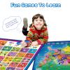 Bilingual Interactive for Kids Talking USA Map Alphabet Poster for Toddlers Learning and Educational Toys,Talking Educational Chart for Ages 3 to 12 Years Old,Learning ABC Letters for Preschool/Gift view 4