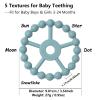 3 Pack Ring Teether Baby Infant Toys, Baby Essentials, Silicone Teething Ring Toys for Babies 0-6 Months, Seposeve Toddler Teethers 6-12 Months 12-24 Months, Infant Teething Relief, Brown Green Blue view 2