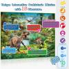 Interactive Dinosaur Toys Learning Poster, Dinosaur Talking Poster, Bilingual Dinosaur Talking Educational Children Toy with Sound Effects, Dinosaur Toys for Ages 3-12, Best Dinosaur Party Gift view 3