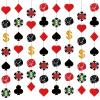 Blosssound 8 Pieces Casino Theme Party Decorations Casino Party Hanging Garlands Poker Hanging Banner Las Vegas Theme Card Garlands for Poker Night Birthday Supplies view 1