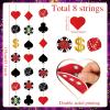 Blosssound 8 Pieces Casino Theme Party Decorations Casino Party Hanging Garlands Poker Hanging Banner Las Vegas Theme Card Garlands for Poker Night Birthday Supplies view 2