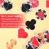 Blosssound 8 Pieces Casino Theme Party Decorations Casino Party Hanging Garlands Poker Hanging Banner Las Vegas Theme Card Garlands for Poker Night Birthday Supplies view 3