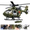 ANJARU Helicopter Toy with Lights and Sound,Simulative Rescue Helicopter Vehicles Toys for Kids Aged 3 and Up,Pull-Back Propeller Army Toys Toddler Kids Boys Gifts (Military Helicopter) view 1