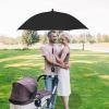 DULRLLY Clip-On Umbrella with Universal Clamp, 21.7 Inch Beach Umbrella for Chair, Baby Stroller, Fishing, Patio, Beach Chair, Stroller, Wheelchairs, Golf Carts (Black) view 2