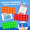 Aizweb Ten-Frame Math Manipulative for Elementary,Counting Number Math Games, Montessori Educational Toy for Kindergarten Classroom Kids 3 4 5 Year Old view 2