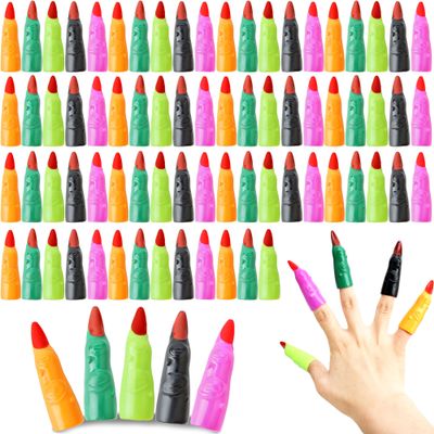 80 Pcs Colorful Witch Fingers Plastic Witch Fingers Finger Pointers for Halloween Witch Cosplay Masquerade Costume Party Decorations, 5 Colors