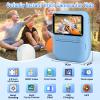 Kids Camera Instant Print, 3.0" HD 32MP Birthday Gifts for 3-12 Year Old Girls Boys, 1080P Digital Camera for Toddler Children, Portable Toy with 32GB SD Card-Blue view 3