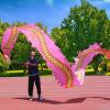 Oracra Dragon Poi Silk Dragon Scales Ribbon - Pink/red, Chinese Dancer Flag for Play and Fitness Exercise, Adults Spinning Juggling Sets, Washable Flying Ribbon (Color : Pink, Size : 6 m/19.6ft Long) view 1