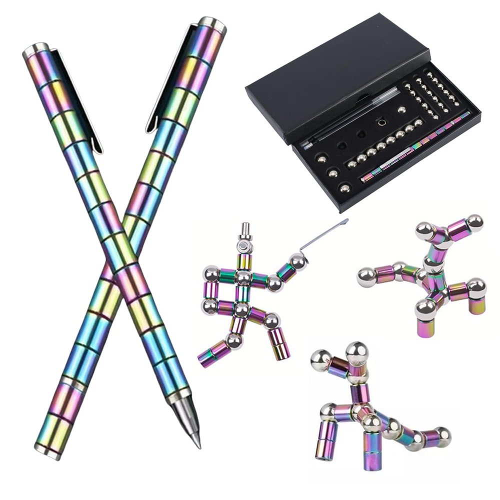 Magnetic Fidget Pen Gifts - Deformable Writing Pen for Teens & Adults, Big Colour