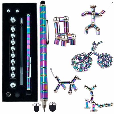 Magnetic Fidget Pen Magnetic Pen Gifts Fidget Pen Toys for Teenage Girls Boys AdultsToy Pen Decompression Toy Magnet Pen, Versatile Deformable Fidget Writing Pen (Small Colour)