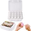 Santiccipa White Fake Easter Eggs, 20-Count Wooden Eggs in Carton for Painting and Crafts, Food Toys for Kitchen Play and Room Decor, Eggs for Nesting Boxes and Poultry Incubators. view 1